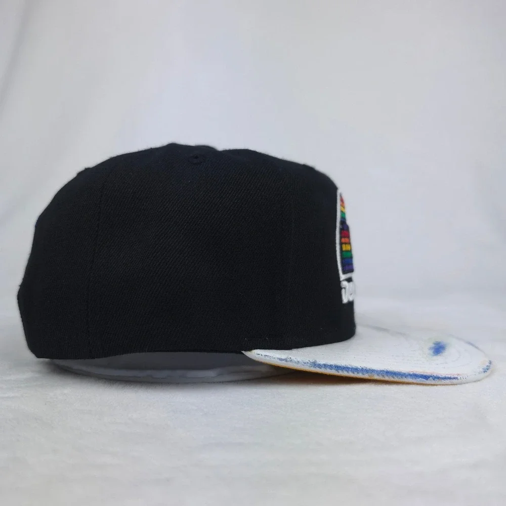 Denver Nuggets Mitchell & Ness NBA Snapback Hat Cap 3D Logo Torn Ripped Bill NWT